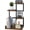 Rustic Brown, variant on Desktop Shelf Organizer, 4 Tier Storage Display Rack, Desk Shelf Organizer Small Bookshelf with Metal Frame for Office, Books, Plants, 12.2" x 9.45" x 17.52", Rustic Brown Black UHSR007H