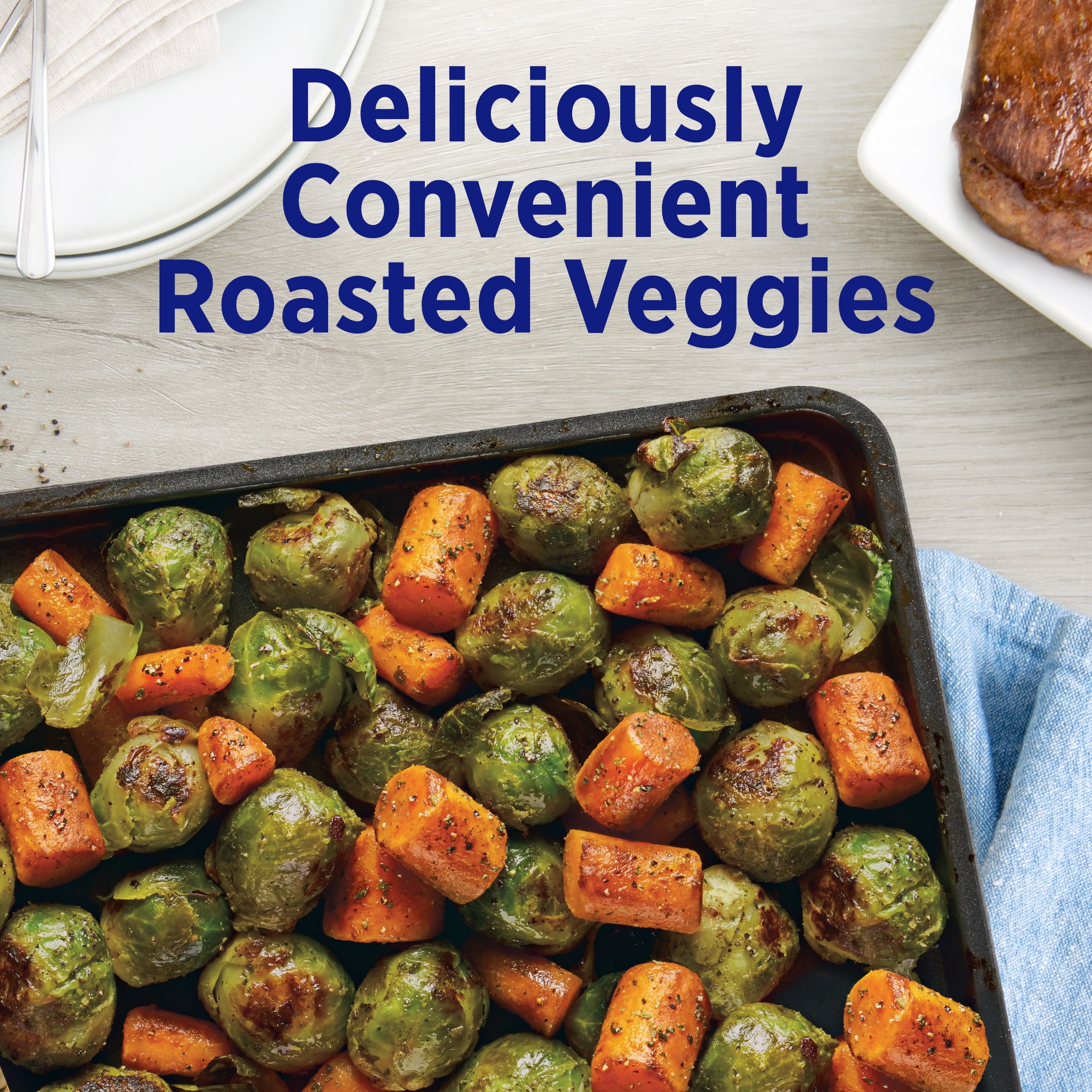 Birds Eye Oven Roasters Seasoned Brussels Sprouts & Carrots, Frozen Vegetables, 15 oz. Bag