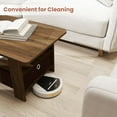 thumbnail image 4 of Modern Coffee Table with Storage, Wood Coffee Table for Living Room, 2-Tier Center Table for Large or Small Spaces Apartment Home Office Walnut/Dark Brown., 4 of 6