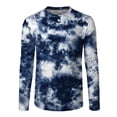 thumbnail image 5 of Landzoo Mens Fashion Casual Sports Fitness Outdoor Curved Hem Solid Color Round Neck T Shirt Long Sleeve Top Cozy Loose Men's Tops, 5 of 5