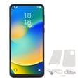 thumbnail image 1 of A74 Teléfono celular desbloqueado de 6,5 pulgadas RAM 4 GB ROM 64 GB 4G LTE para Android 11 Smartphone Dual SIM Dual Standby Reconocimiento facial Teléfono ultrafino Plata Negro, 1 of 8