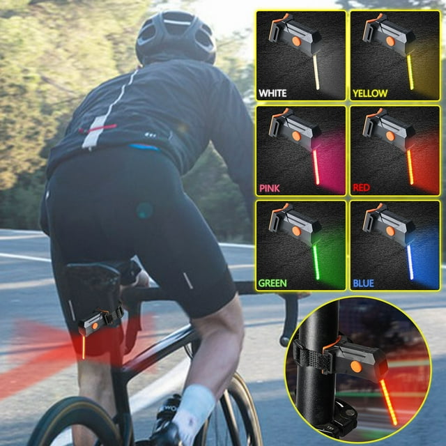 Vaidha Feu Arrière de Bicyclette à Goutte Lumineuse LED, Feu Arrière Mobile, USB Rechargeable, Convient à Tout Type de Siège, Pilier, Feu Arrière de Bicyclette