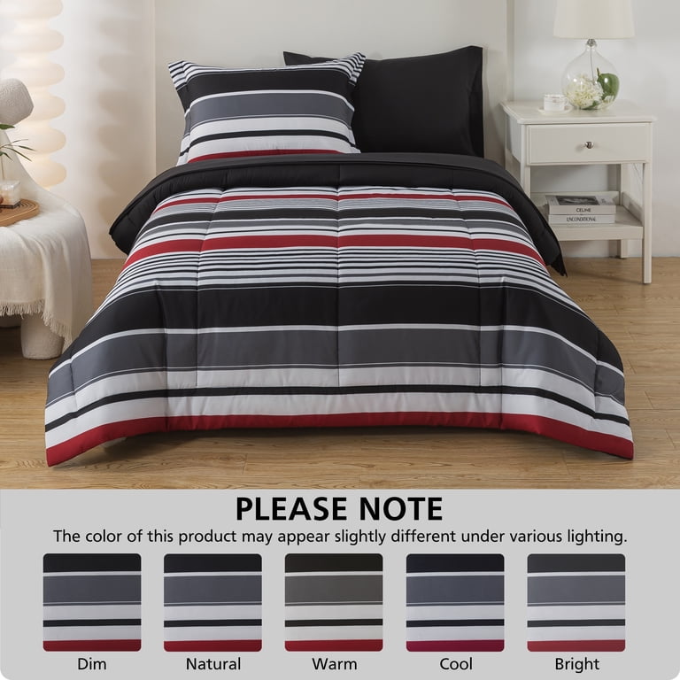 Free Shipping! Mainstays Reversible Bed in a Bag Comforter Set