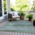 thumbnail image 3 of HomeRoots 626336 9 x 12 ft. Teal Blue Khaki & Taupe Abstract Washable Transitional Indoor & Outdoor Rectangle Area Rug, 3 of 9
