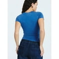 thumbnail image 4 of Scoop Women’s Stretch Cotton Blend Baby Tee with Short Sleeves, Sizes XS-XXL, 4 of 5