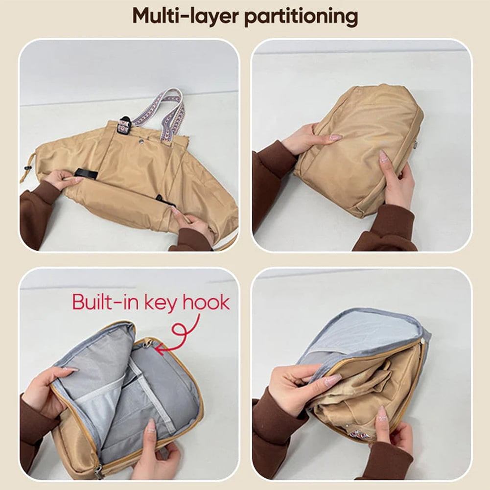 Multi-functional Large-Capacity Tote Backpack for Travel & Mommy & Daily Use, 2 in 1 Versatile Cradle Backpack Diaper Bag for Women Mom Outdoor, Convertible Lightweight with Multiple Pockets