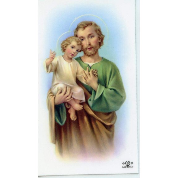 The St. Joseph Rosary holy card - laminated - Pack of 25