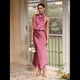 thumbnail image 4 of Vestido de Satén de Verano 2025 para Mujer, Elegante, Sin Mangas, con Cuello Alto, para Cóctel o Fiesta. Rosa Roja M, 4 of 10