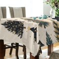 thumbnail image 5 of Yayeee Tablecloths 54" x 54" Rectangle Wrinkle Resistant Party Table Cover, Beige Christmas Trees, 5 of 8