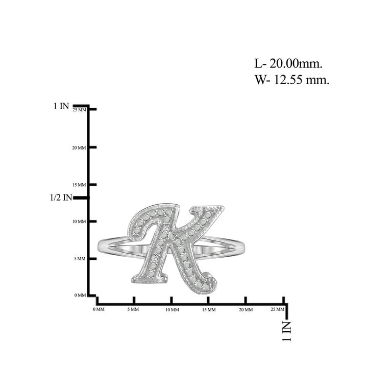 Initial dot 2024 diamond ring