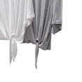 thumbnail image 6 of IUYRTFE Women's Short Sleeve Tie Front Top Loose Fit Casual Summer Blouse with Knot Hem, 6 of 6