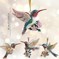 thumbnail image 3 of Hummingbird Hanging Christmas Tree Ornament, Hummingbird Gifts for Women, Acrylic Hummingbird with Rhinestones Ornaments, for Hanging Christmas Tree,Keepsake Gifts for Bird Lovers, 3 of 6