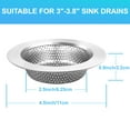 thumbnail image 2 of LotFancy Kitchen Sink Strainer,  4 Pack Stainless Steel Drain Strainer, 4.5 in Large Wide Rim, 2 of 7