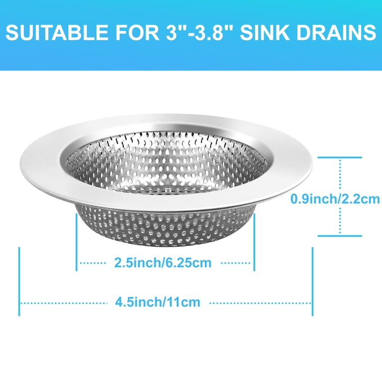 LotFancy Stainless Steel Sink Strainer, 4-Pack photo 2