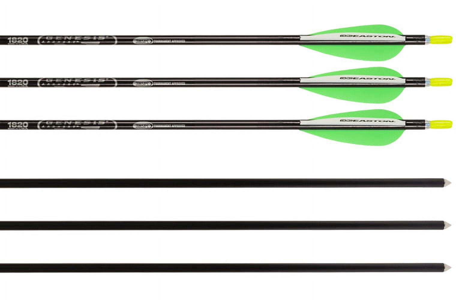 Easton Archery Genesis NASP Tournament Competition Approved Arrow 6pk - Blk
