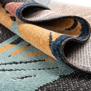 Unique Loom Belize Outdoor Collection Area Rug - Ambergris (2 x 3 Rectangle Charcoal/Light Blue)