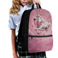 thumbnail image 3 of Uourmeti Pink Floral Horse Dreamcatcher Side Pockets Backpack for Travel Daily Use, Durable School Backpack Large Capacity Student Bookbag, 3 of 6