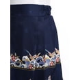 thumbnail image 4 of Yruioon Girls Horse Face Skirts Chinese Traditional Skirts Vintage A-line Pleated Long Skirt Navy Blue 130, 4 of 7