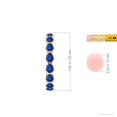 thumbnail image 3 of ANGARA Natural 4.08 Ct Sapphire Inside-Out Medium Hoop Earrings in 14K Yellow Gold for Women (Size-4x3mm) | September Birthstone, Anniversary, Jewelry Gift for Women | Natural Blue Sapphire Earrings, 3 of 7