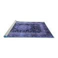 thumbnail image 2 of Ahgly Company Machine Washable Indoor Square Persian Blue Traditional Area Rugs, 5' Square, 2 of 4