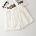 thumbnail image 2 of YunPes Bermuda Shorts for 3-14Y Teen Girls Casual Elastic High Waisted Pleated Shorts with Pockets Kids Summer Shorts, 2 of 5