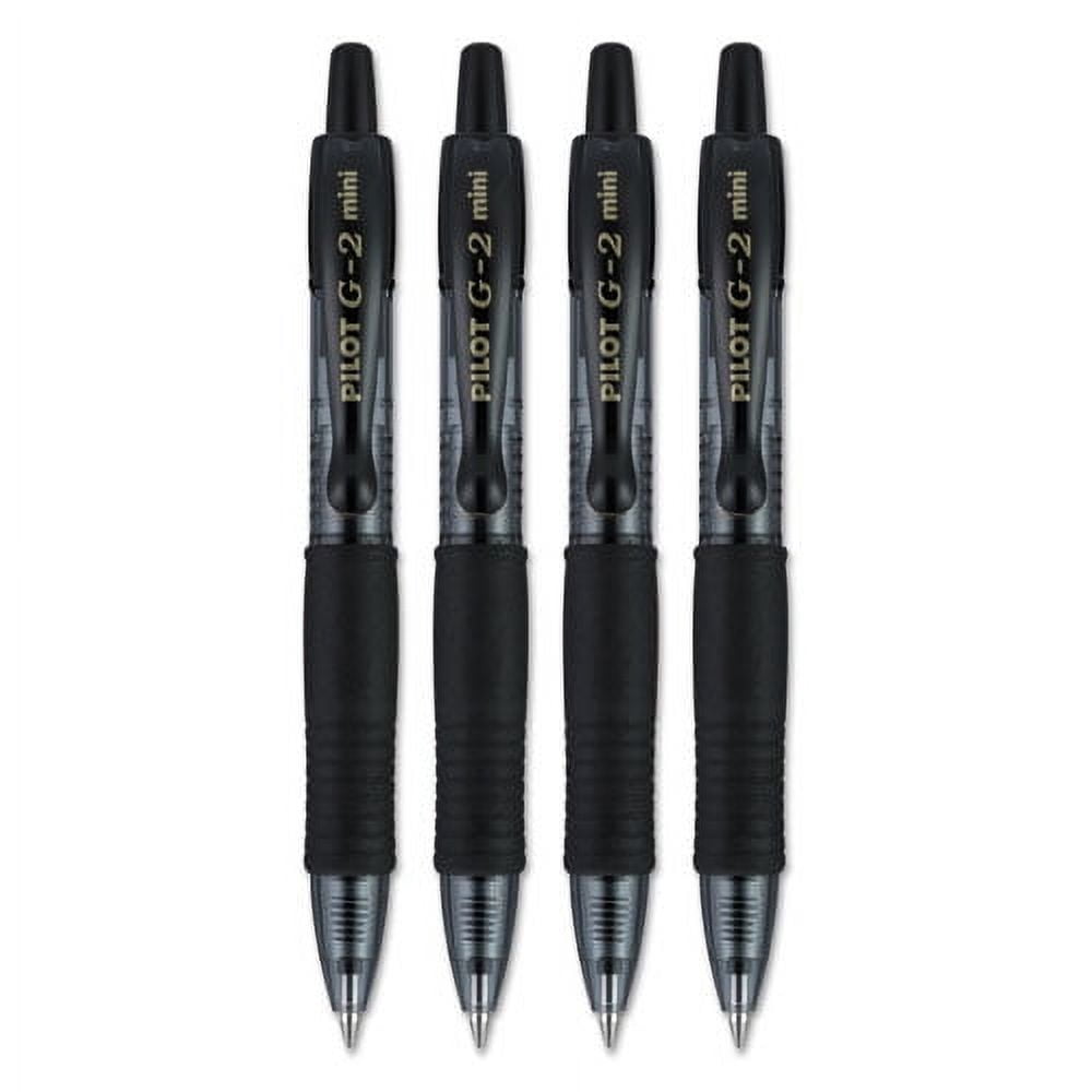 G2 Mini Gel Pen, Retractable, Fine 0.7 Mm, Black Ink, Black Barrel, 4/pack | Bundle of 5 Packs