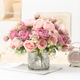thumbnail image 3 of Nvzi 3 flores artificiales de peonía, flores falsas, flores artificiales para decoración de bodas, 3 of 5