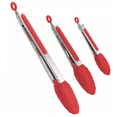 thumbnail image 1 of Pinzas De Cocina Silicona De Acero Inoxidable Para Cocina  Rojo/Plata, 1 of 5