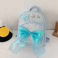 thumbnail image 6 of FUZHIQ Sequin Bow School Backpack for 1st 2nd 3rd 4th Grade, Sparkly Glitter Bookbag with Mesh Bow Decor, Cute Lightweight Elementary School Bag, Blue, 6 of 9