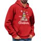 thumbnail image 2 of Fiudx Sudadera Japonesa Ligera con Capucha para Hombre, Deportiva y Transpirable, Cuello Curvo, Ideal para Correr En El Gimnasio, Estilo de Vida Activo, con Estampado Navideño., 2 of 5