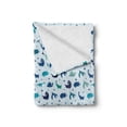 thumbnail image 2 of Cartoon Dino Soft Flannel Fleece Blanket, Continuous Childish Dinosaurs and Geometric Shapes in Blue Tones, Cozy Plush for Indoor and Outdoor Use, 50" x 60", Baby Blue and Multicolor, by Ambesonne, 2 of 6