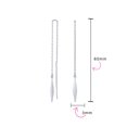 thumbnail image 4 of Bling Jewelry Womens Simple Lightweight  Dangle Earrings Rhombus Chain Leaf Threader Silver, 4 of 5