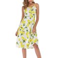 thumbnail image 1 of Robes d'Été pour les Femmes 2022 Femmes Impression de Citron Sans Manches Casual O-Cou Robe d'Été, 1 of 8