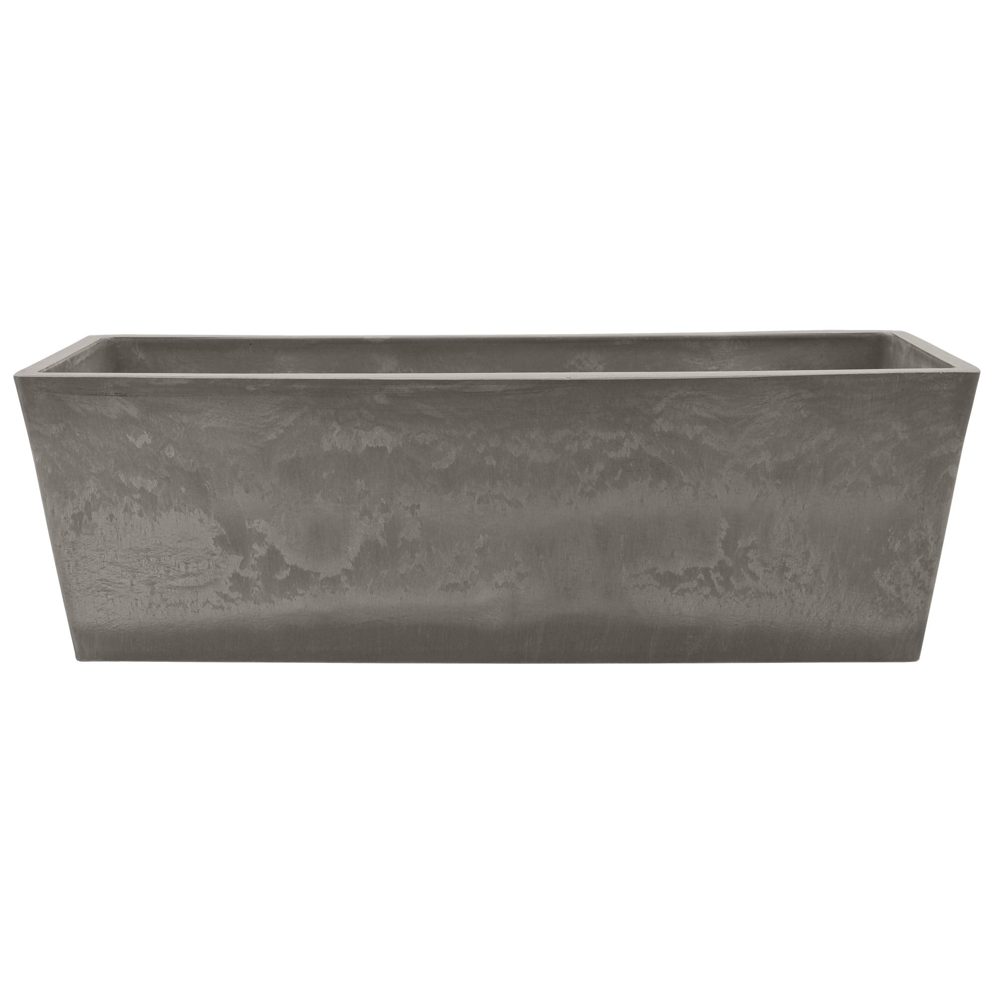 Plastic Stone Wood Composite Simplicity Window Box Planter with Drillable Drainage Hole Cement Color 17.5 x 7 x 6 Inches