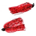 thumbnail image 4 of Appât Buzz de Pêche Réaliste à Pois Rouges et Noirs 7 g - Jupe en Silicone, Protège-Brosse et Hameçon Jig à Barbelage, Construction Métal-Silicone, Accessoire pour Pêcheur Modèle 7A, 4 of 6