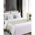 thumbnail image 4 of Xipuska Christmas Tree Bed Runners for Twin Size Bed, Decorative Bed Throws for Foot of Bed, Winter Snowflakes Xmas Pine Tree Beige Bed Runner Sofa Throw Bedding Scarf Protector Slipcover for Bedroom, 4 of 6
