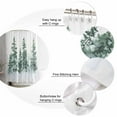 thumbnail image 5 of Small Stall Shower Curtain 48x72 Inch Narrow Half Size Green Ombre Forest Bath Curtains Bathroom Decor Watercolor Trees Sage Green Waterproof Fabric Shower Curtain Set with Hooks 48 Inch, 5 of 6