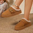 thumbnail image 6 of uublik Women Fuzzy Slippers Memory Foam House Slippers Indoor Outdoor Cozy Plush Closed Toe House Shoes, Brown, 6 of 7