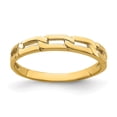 thumbnail image 1 of Solid 14k Yellow Gold Five Chain Link Band Ring Size 5, 1 of 6