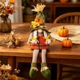 thumbnail image 7 of Thanksgiving Gnome Plush Decorations, Handmade Scandinavian Autumn Tomte, Adorable Nordic Tomte Faceless Doll with Maple, Sunflower & Dangle Legs for Autumn Halloween Decor, 7 of 7