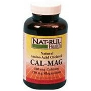 Nat-Rul Cal-Mag Natural Amino Acid Chelated Tablets 100 ea (Pack of 2)
