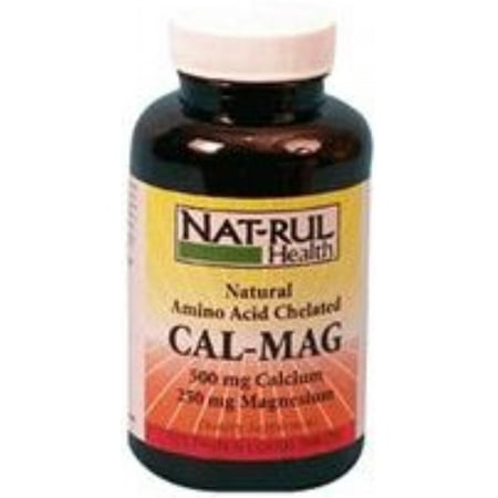 Nat-Rul Cal-Mag Natural Amino Acid Chelated Tablets 100 ea (Pack of 2)