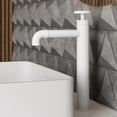 thumbnail image 4 of Avallon Single Hole, Single-Handle Wheel, High Arc Bathroom Faucet in Matte White, 4 of 11