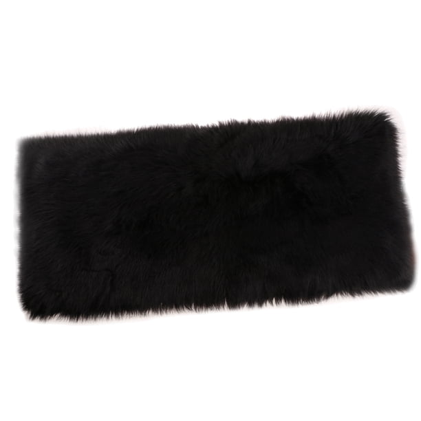Alfombra Shaggy de piel de oveja Alfombra De Piel De Oveja Peluda De 80x50 Cm Alfombra Suave Sin Cobertizo Alfombra De 5 Cm De Pelo Negro Negro Magideal Alfombra Shaggy de piel de oveja