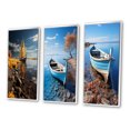 thumbnail image 3 of Designart "On The Boat Sailing II" Boat Framed Wall Art Set Of 3 - Yellow Boat Frame Gallery Set For Office Decor, 3 of 6