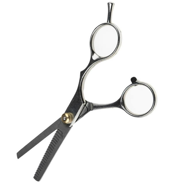 Tijeras de Adelgazamiento para Corte de cabellero de Peluquería de Salón, Tijeras Afiladas Plateadas de 6 Pulgadas