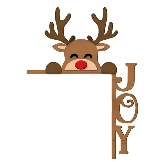 Wooden Santa Christmas Decoration Wooden Snowman Corner Decor | Door Window Snowman Holiday Decor For Dining Room Hotel Restaurant Cafe