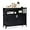 Black, variant on LOKO Buffet Cabinet with Storage, Bar Cabinet with Five-Position Adjustable Shelf, Wine Cabinet Sideboard Console Table, 40 x 16 x 34 inches