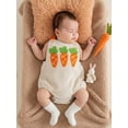 thumbnail image 4 of Miaouyo Baby Romper, Sleeveless Embroidery Carrot Bodysuit Overalls Easter Clothes for Girls Boys, 4 of 9