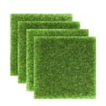 thumbnail image 1 of Minkissy 4Pcs Artificial Grass Mat Green Fake Turf for Home and Garden Decorative Landscaping Pad, 1 of 5